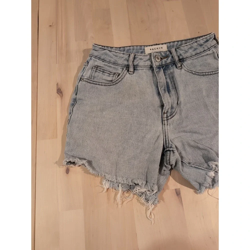 PacSun Los Angeles Candle Blue Style‎ 0213 Mom Short Blue Jean Short Sz 24